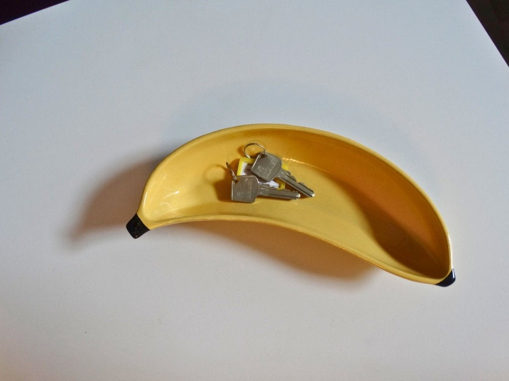Pop-art West-Germany banaan schaal - keramiek, Porselein of Keramiek, Schaal, Ophalen of Verzenden, Zo goed als nieuw