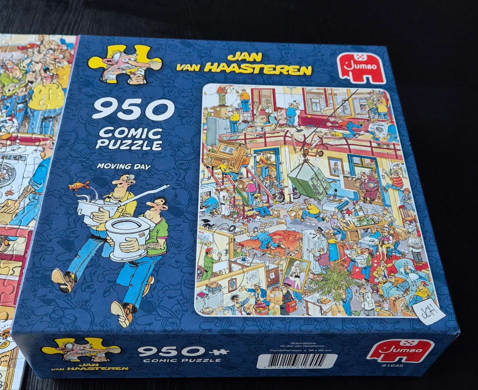 Jan van Haasteren puzzel 950 stuks, moving day, Ophalen of Verzenden, 500 t/m 1500 stukjes, Zo goed als nieuw, Legpuzzel