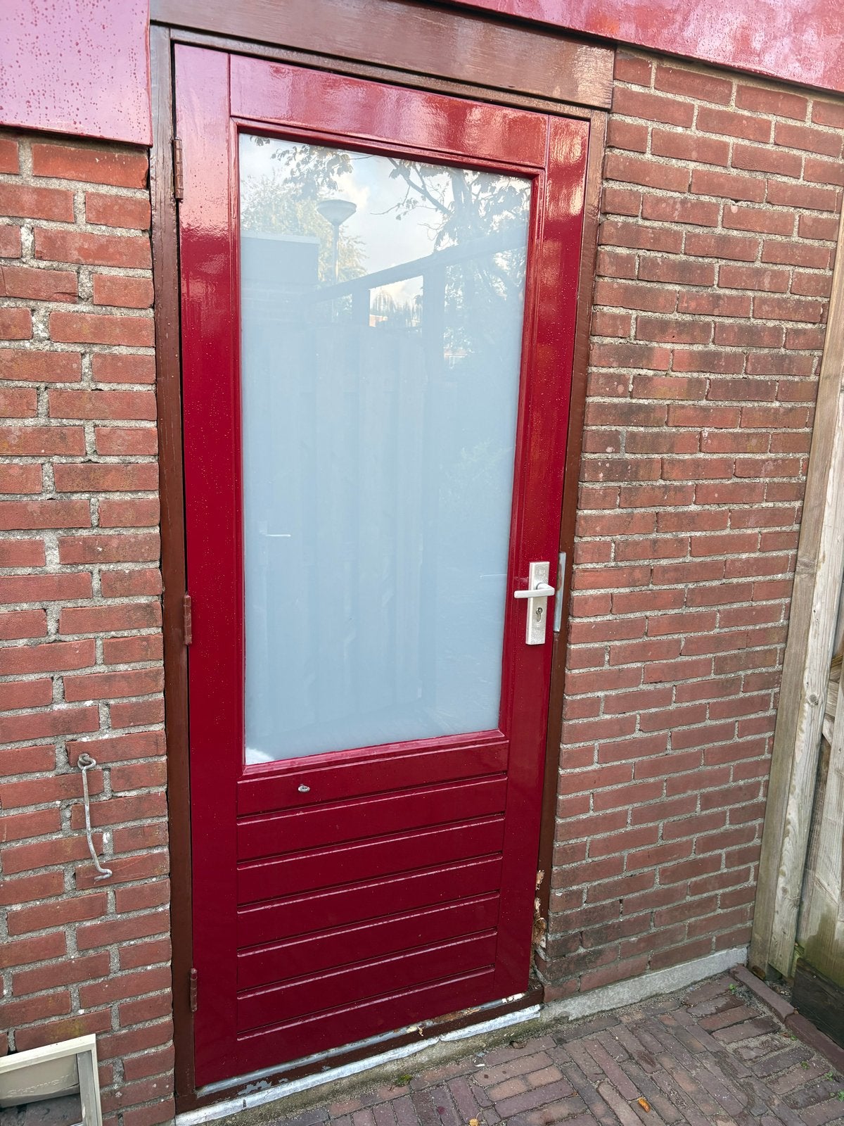 Gratis Buitendeur met Glas en Deurbeslag - 82,5x201,5 cm, Ophalen, Gebruikt, 80 tot 100 cm, Buitendeur
