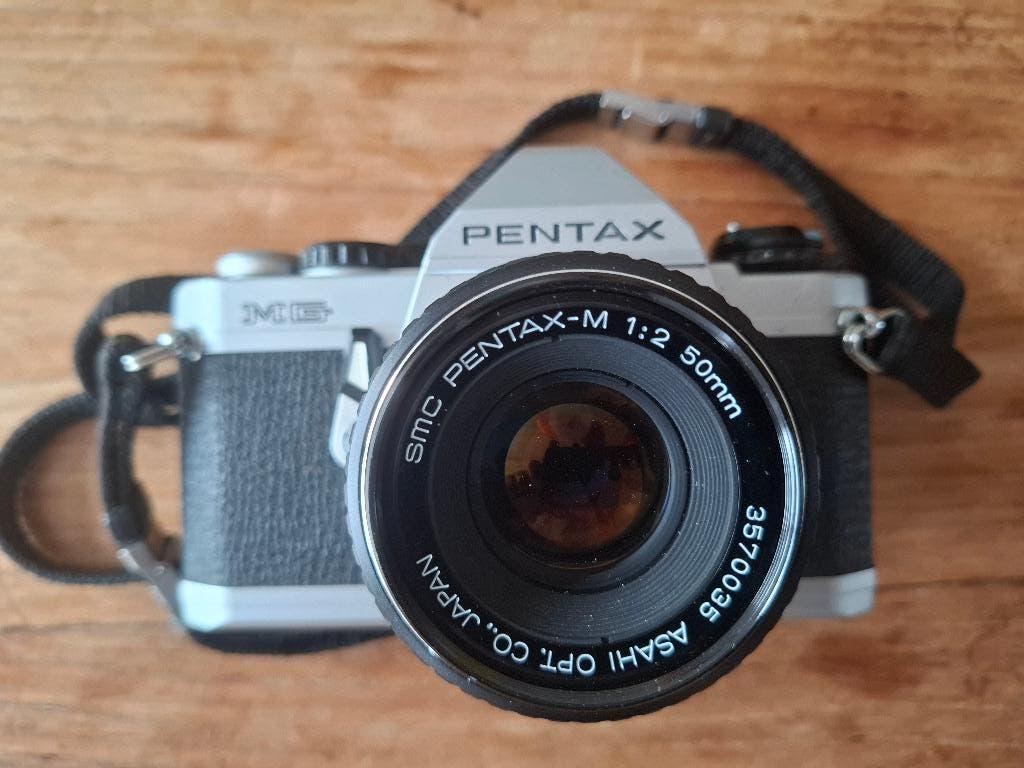 Pentax MG met Pentax SMC-M 1:2 50mm lens, Ophalen of Verzenden, Gebruikt, Spiegelreflex, Pentax