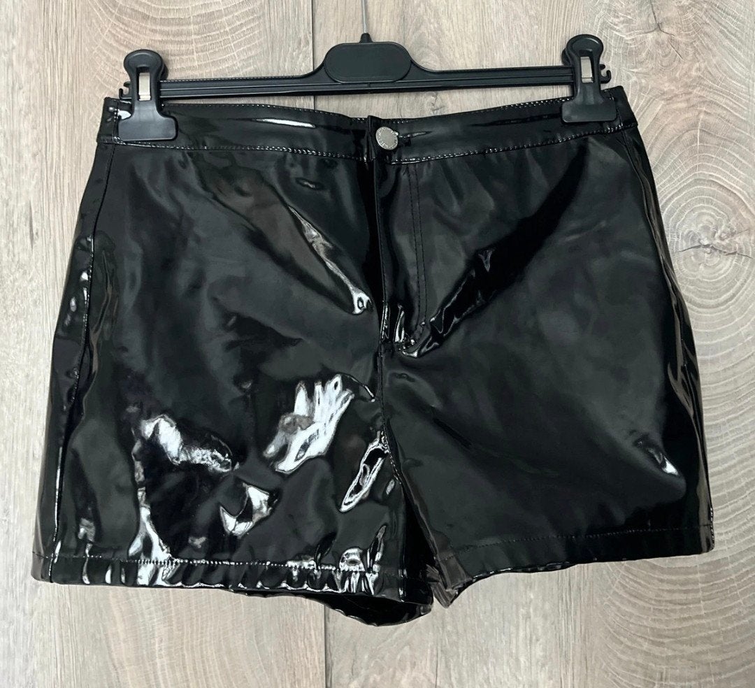 Party Kinky sexy lakleren short maat 38, Maat 38/40 (M), Kort, Verzenden, Zwart