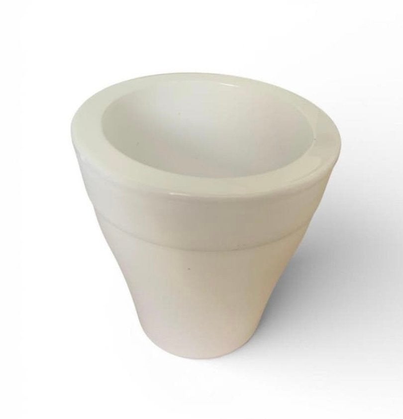 Verlichte sfeervolle kunststof bloempot, ø13 cm., hoog 20 cm, Kunststof, Rond, Ophalen of Verzenden, Zo goed als nieuw