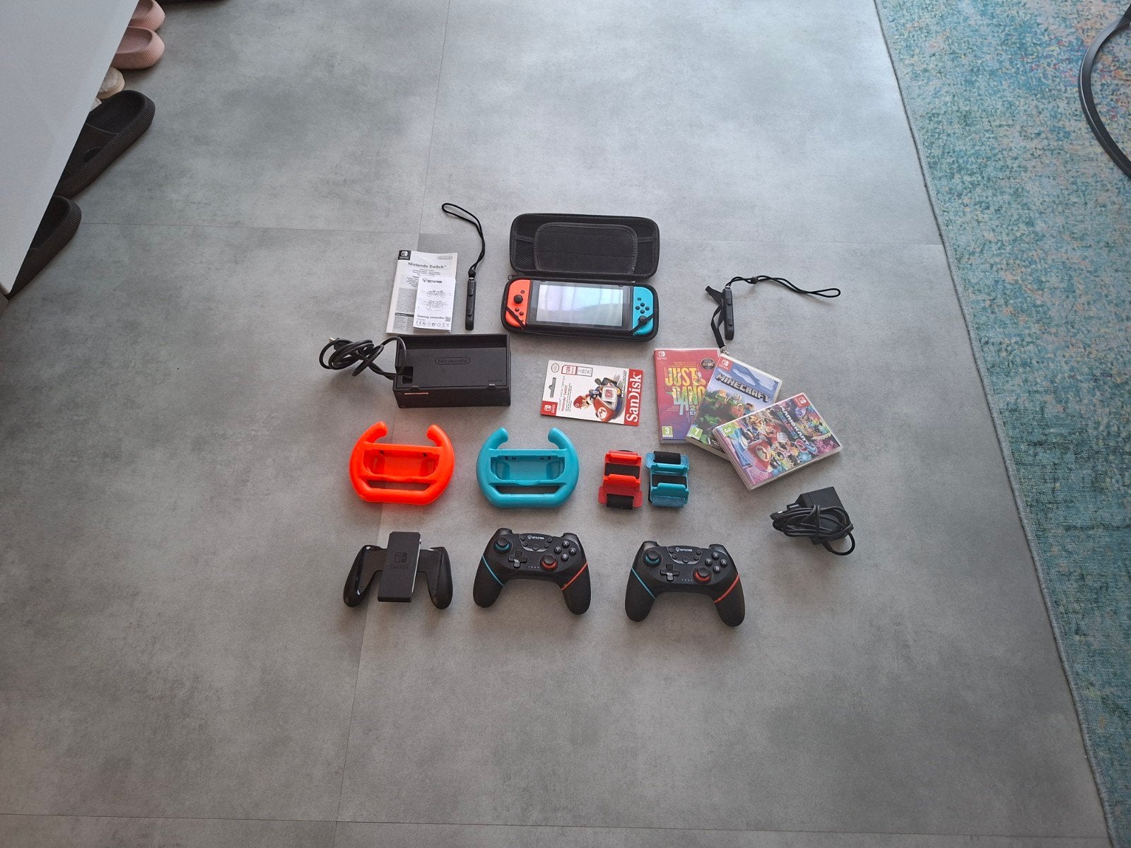 Nintendo Switch compleet pakket + 3 games + extra controller, Spelcomputers en Games, Ophalen, Nintendo, Zo goed als nieuw