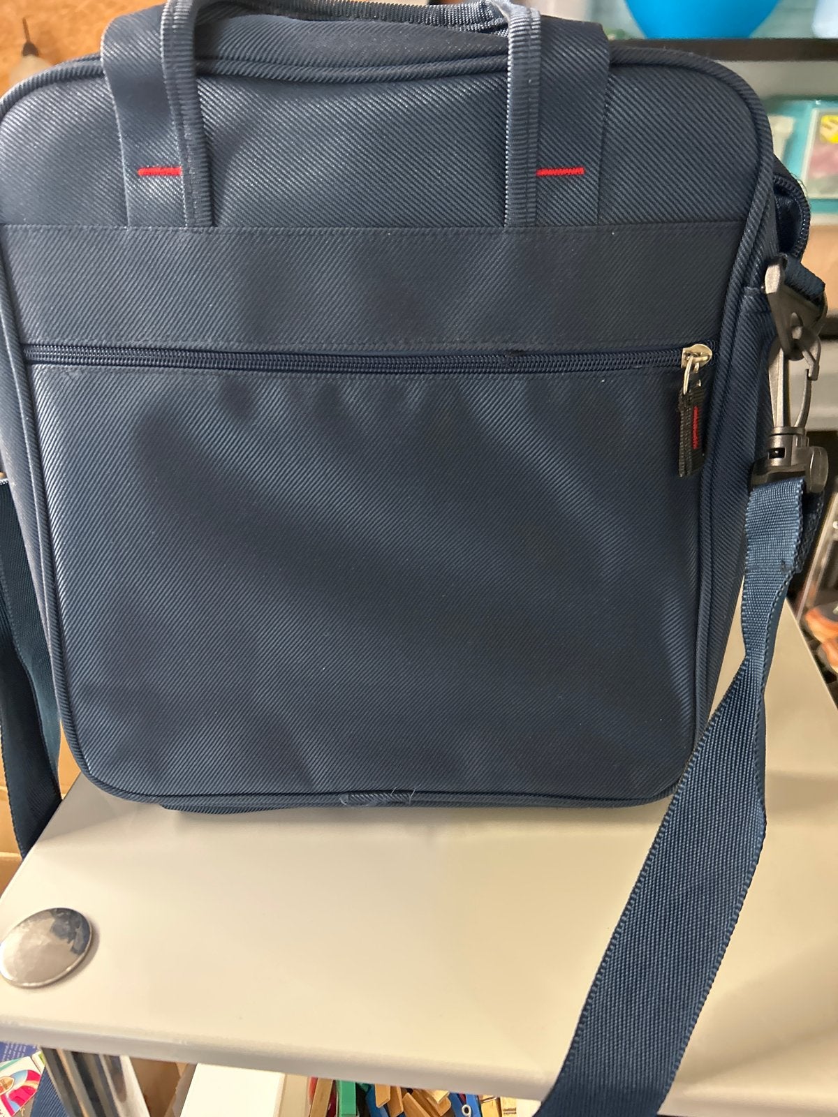 Donkerblauwe schoudertas/laptoptas van Dong Hao, Ophalen of Verzenden, Zo goed als nieuw, Blauw, Overige merken