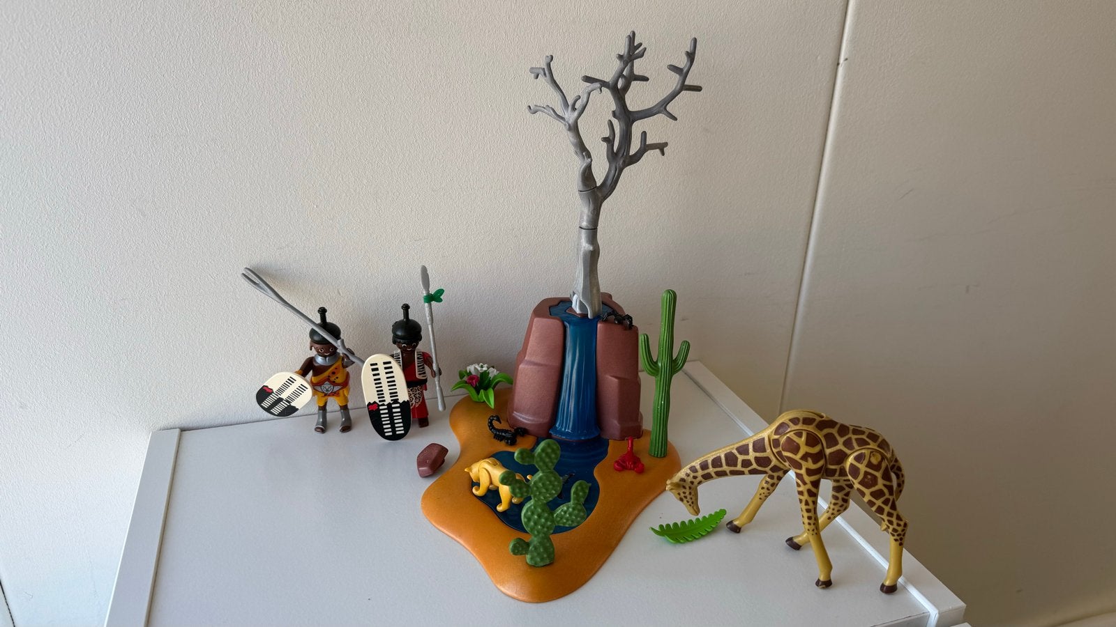 Playmobil Afrikaanse Savanne Set met Giraffe en Figuren, Ophalen of Verzenden, Zo goed als nieuw