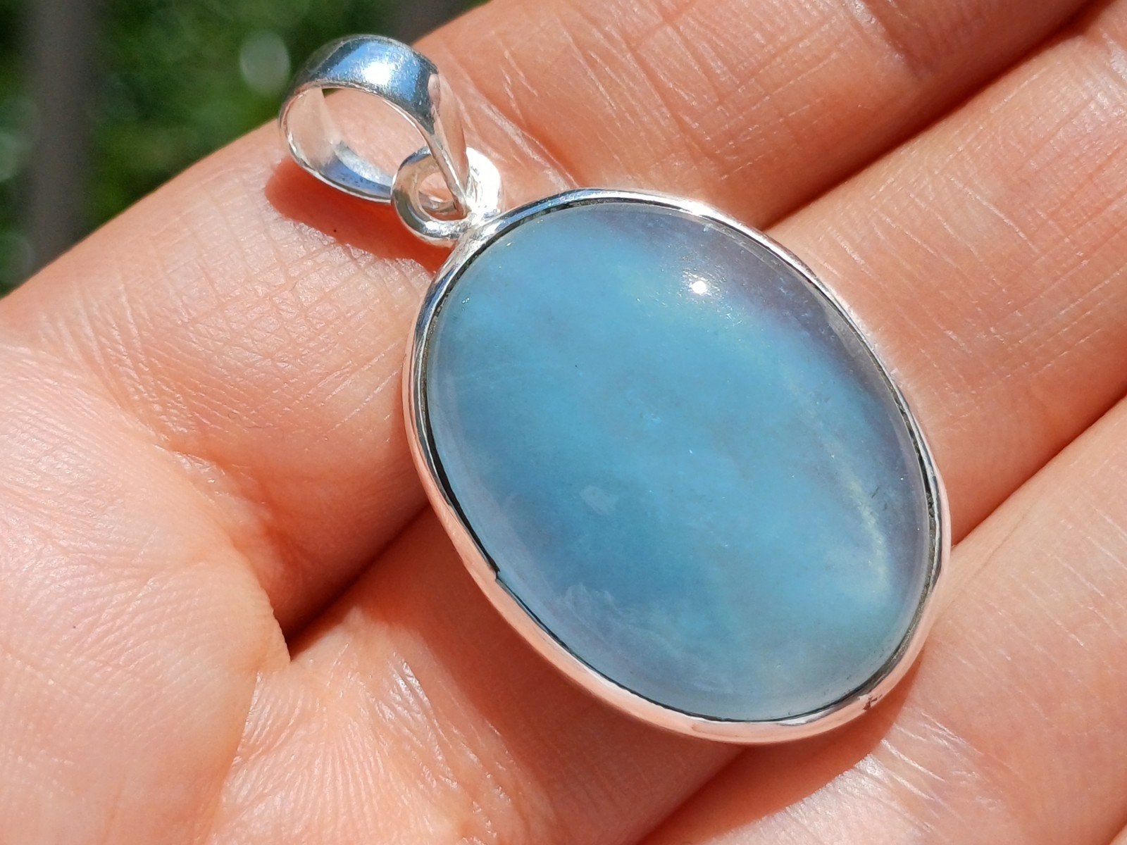 Vanoli 925 zilveren kettinghanger met aquamarijn, Sieraden, Tassen en Uiterlijk, Kettinghangers, Daiva1973@hotmail.com, Vanoli