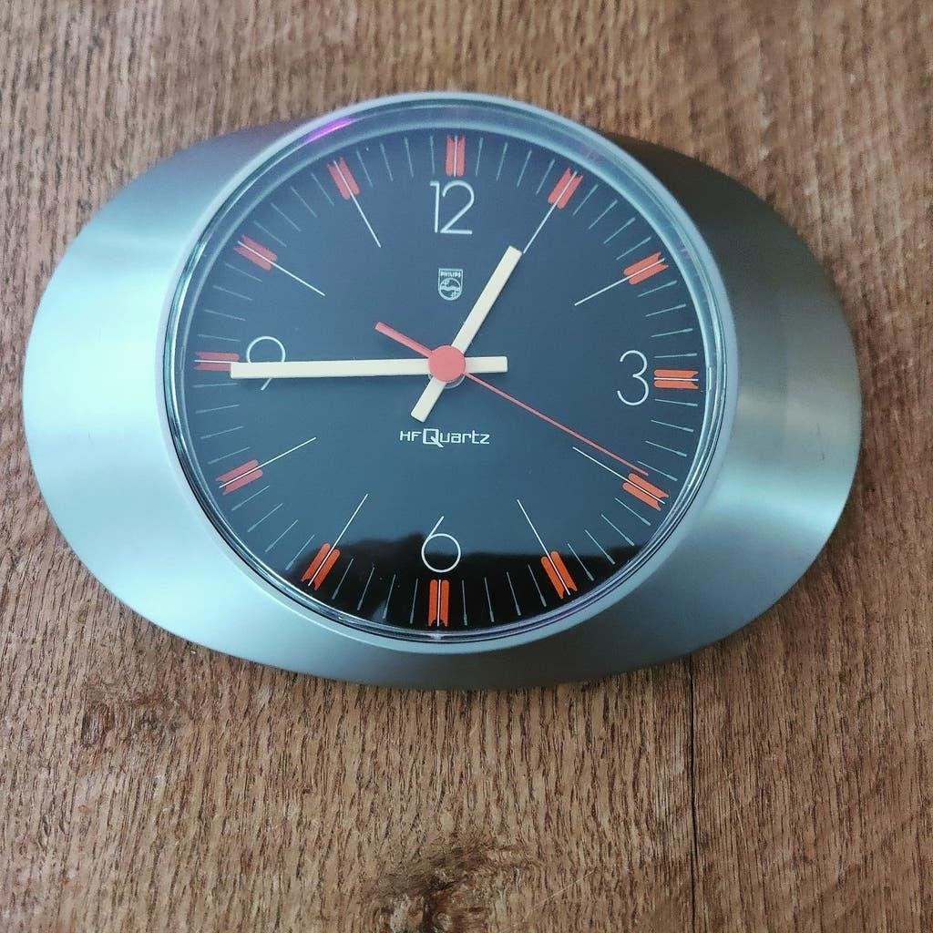 Philips HF Quartz Wandklok - Space age Design, Ophalen of Verzenden