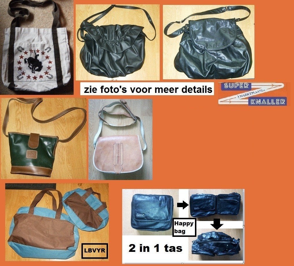 diverse tassen o.a SHELL, MNG, country styl, LBVYR, HappyBag, Ophalen of Verzenden, Zo goed als nieuw, Overige kleuren, Overige typen