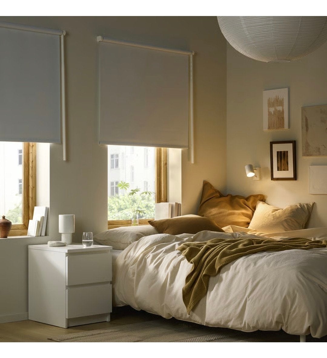 3x IKEA Fridans verduisterende rolgordijnen wit, Huis en Inrichting, Stoffering | Gordijnen en Lamellen, Ophalen, Wit, 150 tot 200 cm