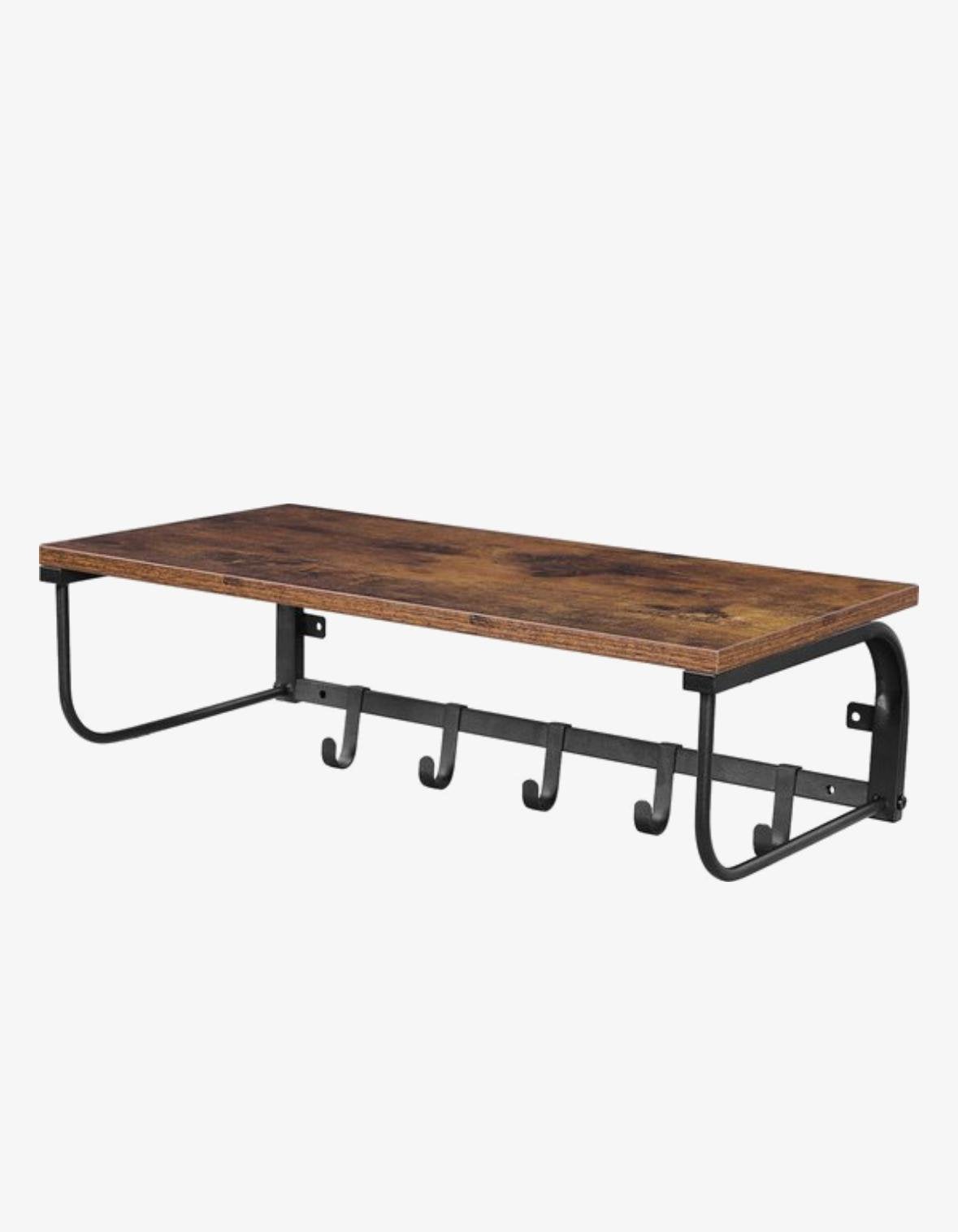 Wandkapstok vintage bruin-zwart, Huis en Inrichting, Woonaccessoires | Kapstokken, Zo goed als nieuw, Minder dan 100 cm, Hout