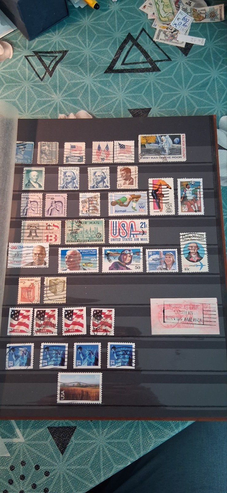 Verzameling Amerikaanse postzegels, Ophalen of Verzenden, Na 1940, Gestempeld
