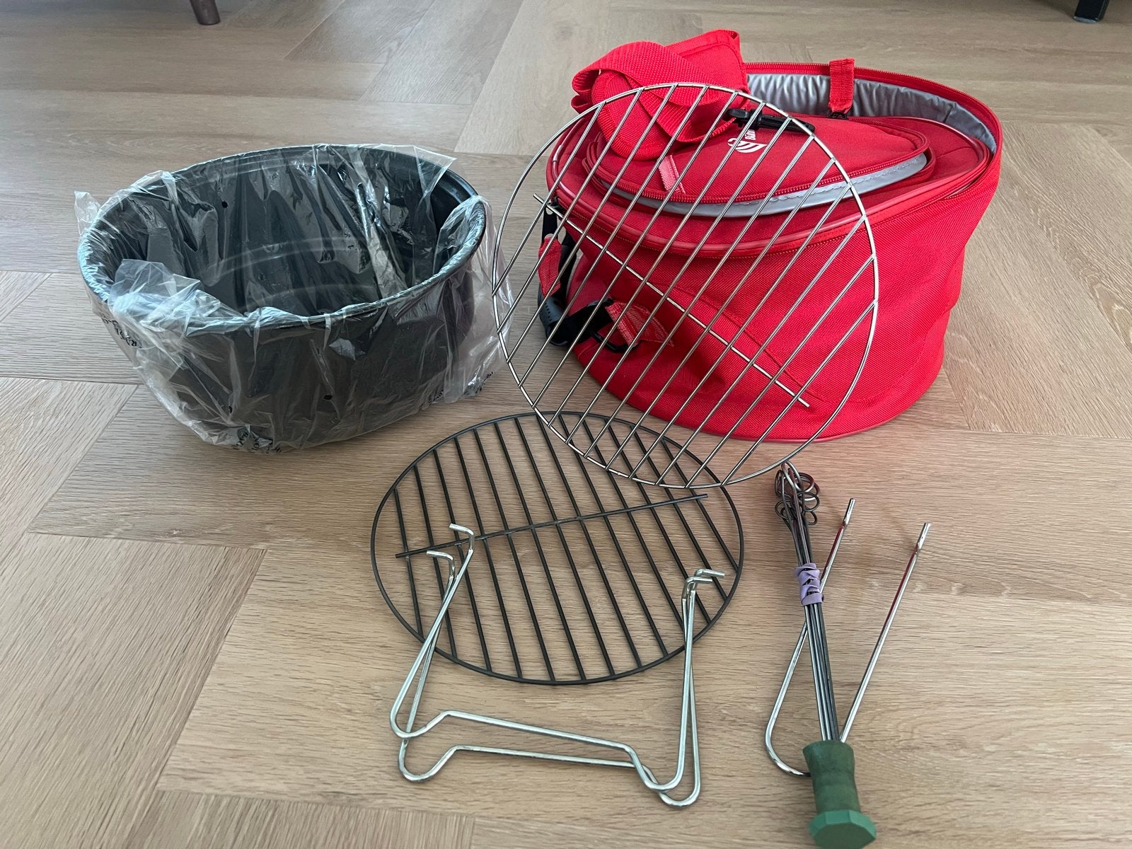 Draagbare BBQ set met koeltas - Sagaform / BühmannUbbens, Ophalen of Verzenden, Gebruikt