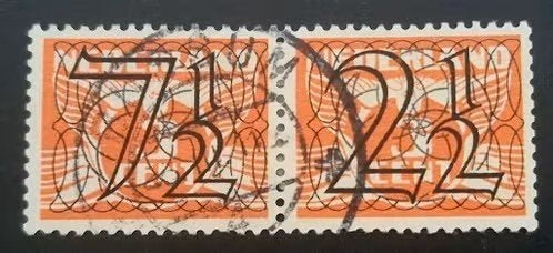 Nederland 1940 - nvph 356a- Cijfer type 'Guilloche', Postzegels en Munten, Postzegels | Nederland, Verzenden, T/m 1940, Gestempeld