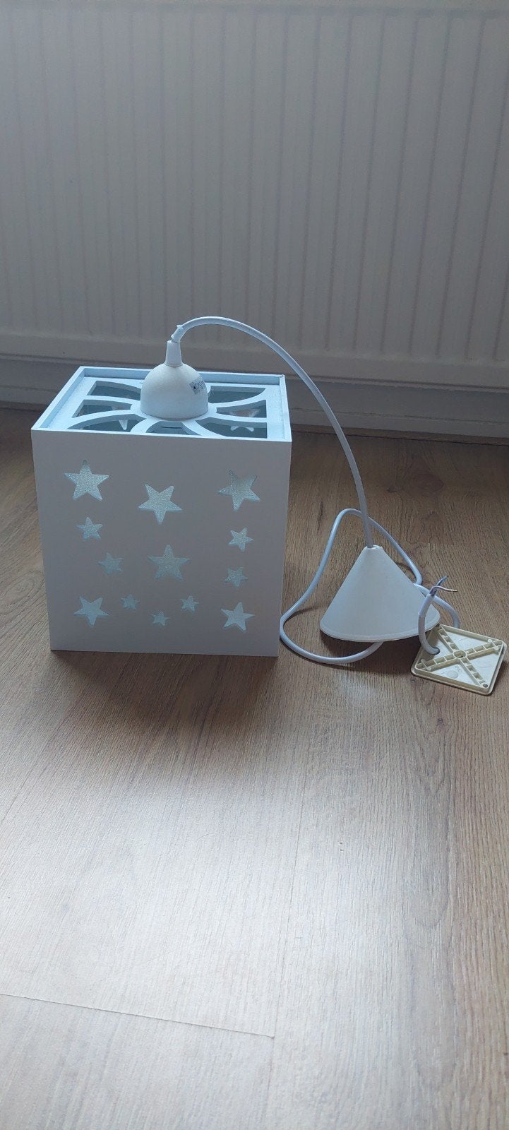 Witte kinderlamp met sterren - Plafondlamp, Ophalen of Verzenden, Gebruikt