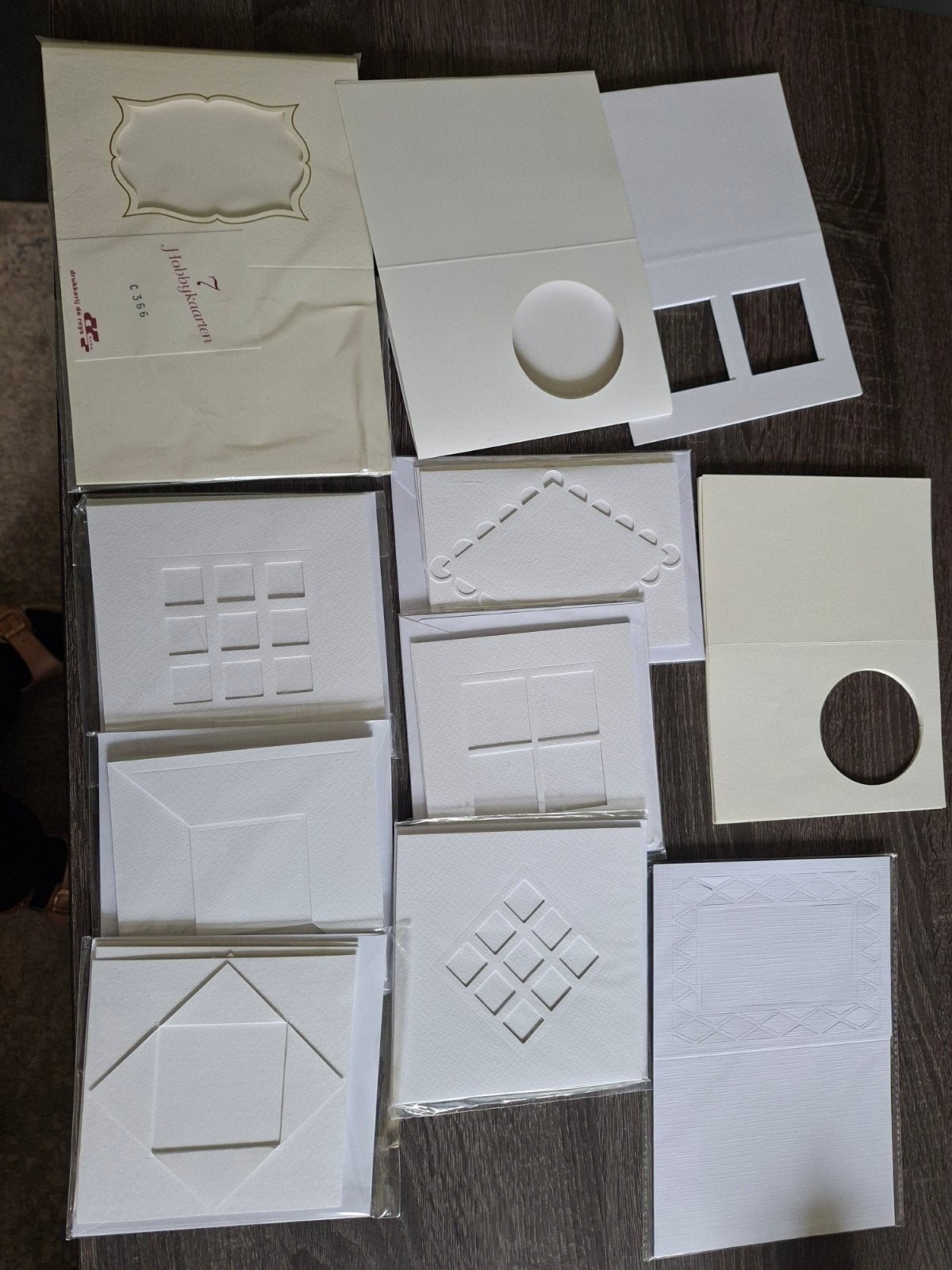 Stapel lege passe-partout kaarten voor hobby en creatie, Ophalen of Verzenden, Nieuw, Overige thema's, Blanco kaart of Basiskaart