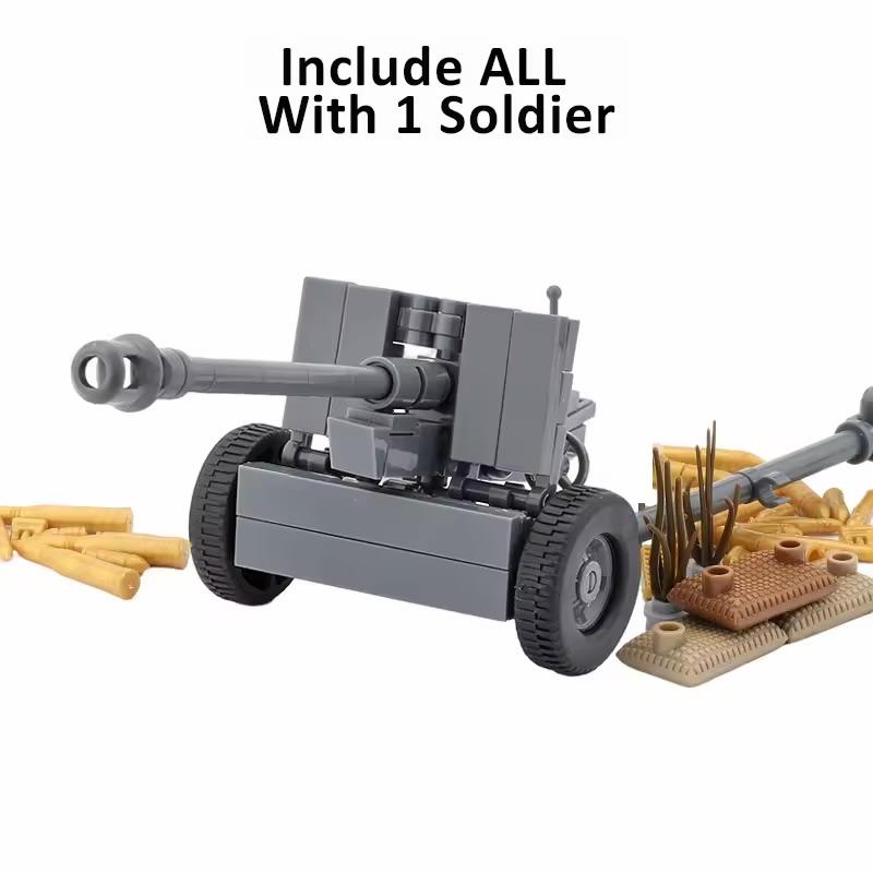 WW2 leger Geweer Geschut Kanon Lego Compatibel Nieuw, Ophalen of Verzenden, Nieuw, Overige merken