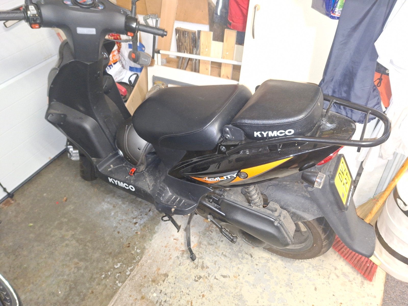 Kymco Agility 50cc scooter - Zwart, goed onderhouden, Ophalen, Gebruikt, Maximaal 45 km/u, Agility
