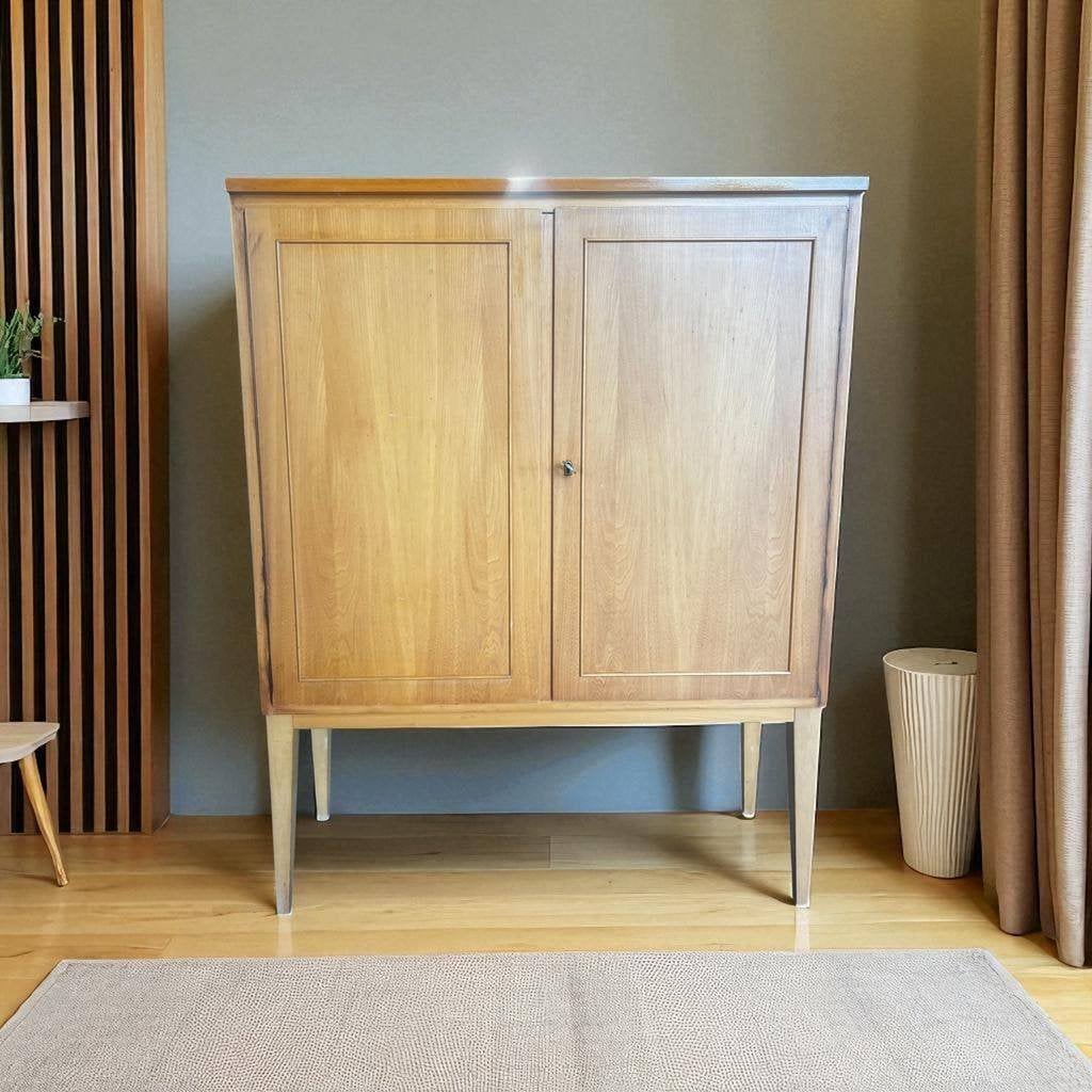Vintage ondiepe houten kastje / kast  WK Môbel, Ophalen, Gebruikt, Minder dan 75 cm, 105 cm of meer