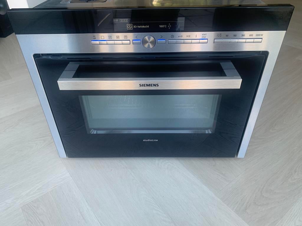 SIEMENS STUDIOLINE COMBI OVEN MAGNETRON EN ZELFREINIGING, Ophalen, Zo goed als nieuw, Oven, Inbouw