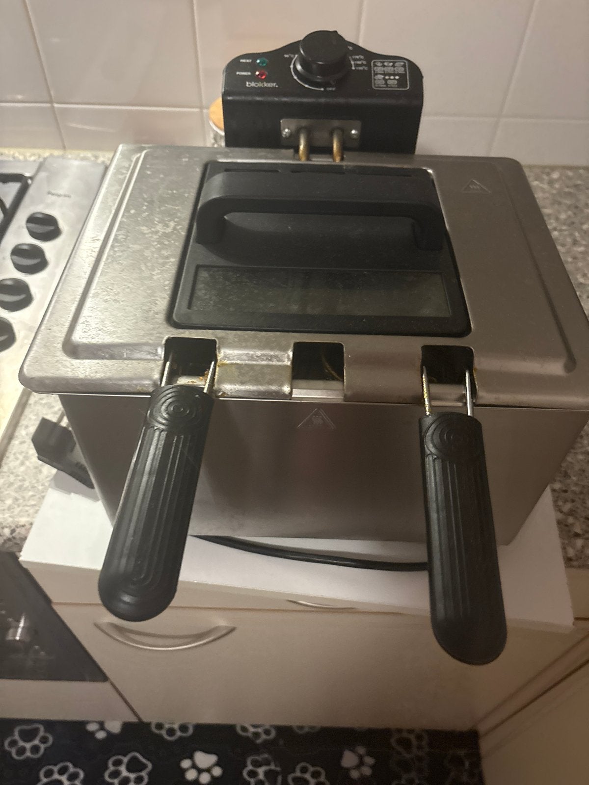 Gebruikte Blokker Friteuse met Dubbele Mandjes, Witgoed en Apparatuur, Ophalen, Gebruikt, Duo-friteuse