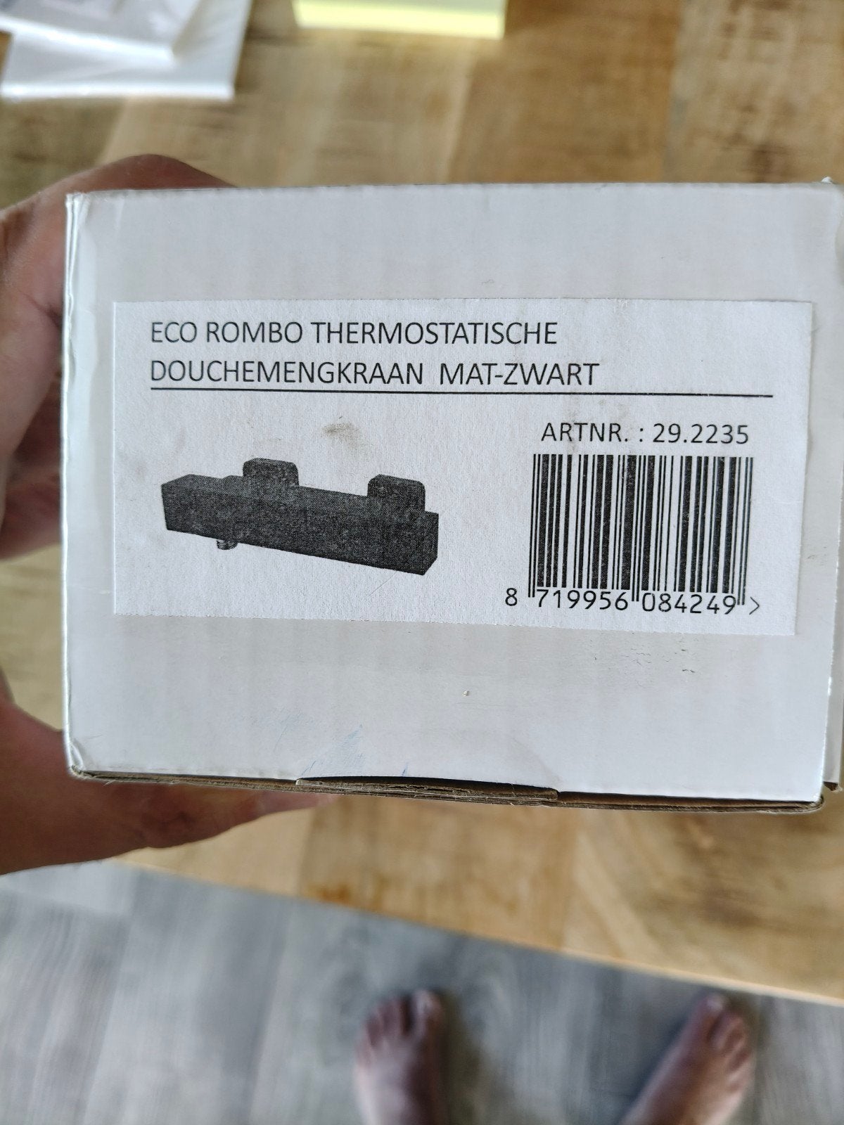 Eco Rombo Thermostatische Douchemengkraan Mat-Zwart, Ophalen of Verzenden, Nieuw, Douche