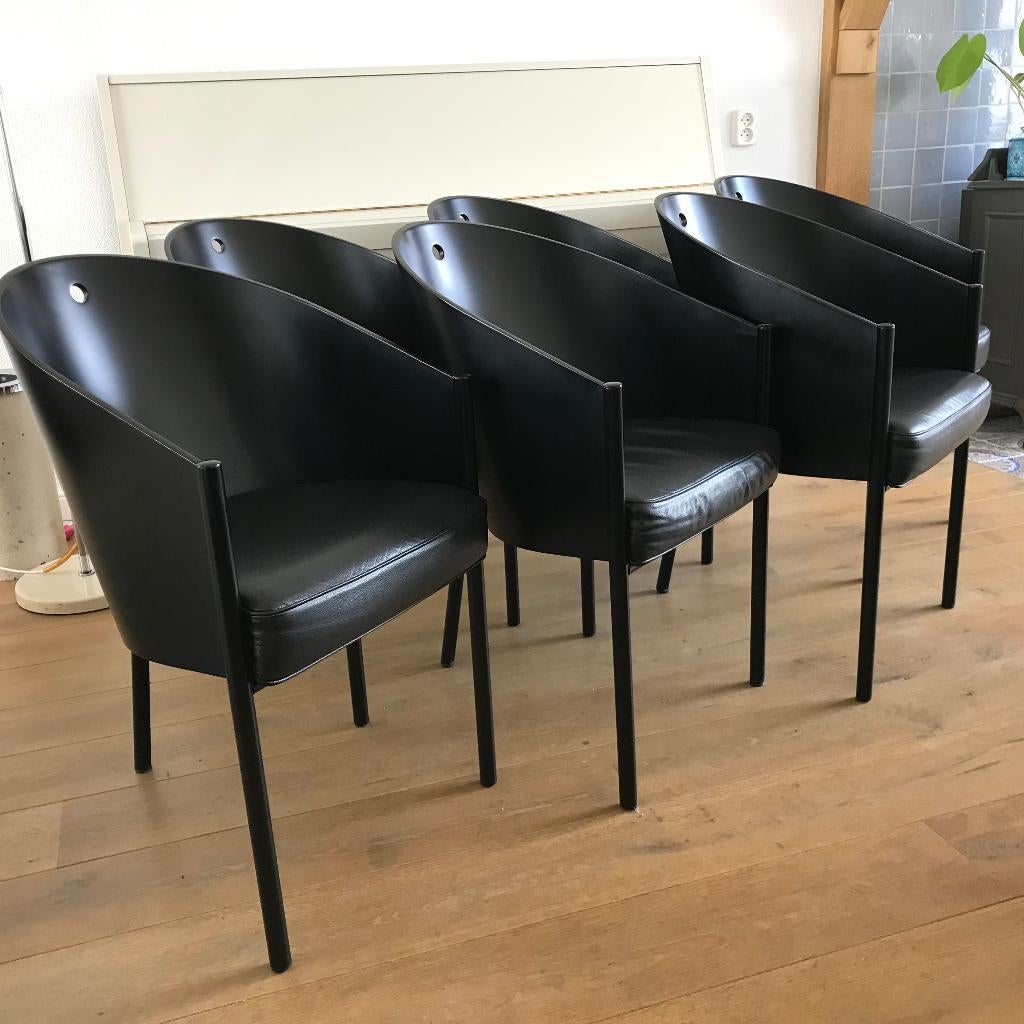 Set 6 Driade Starck Aleph De Costes stoel  design zwart, Huis en Inrichting, Stoelen, Zwart, Ophalen of Verzenden, Nvt, Eén