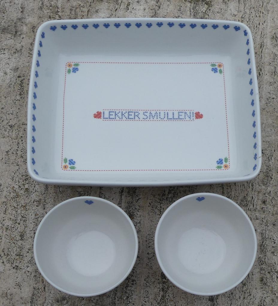 5 x YVON Kakelbont : Kommen Bekers en Ovenschaal, Nieuw, Ophalen of Verzenden, Wedgwood, Kop(pen) en/of Schotel(s)