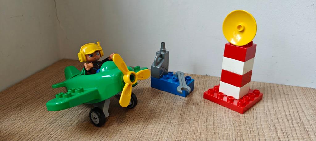 LEGO Duplo 10808 Klein vliegtuig met piloot, Gebruikt, Overige thema's, Ophalen of Verzenden, Duplo
