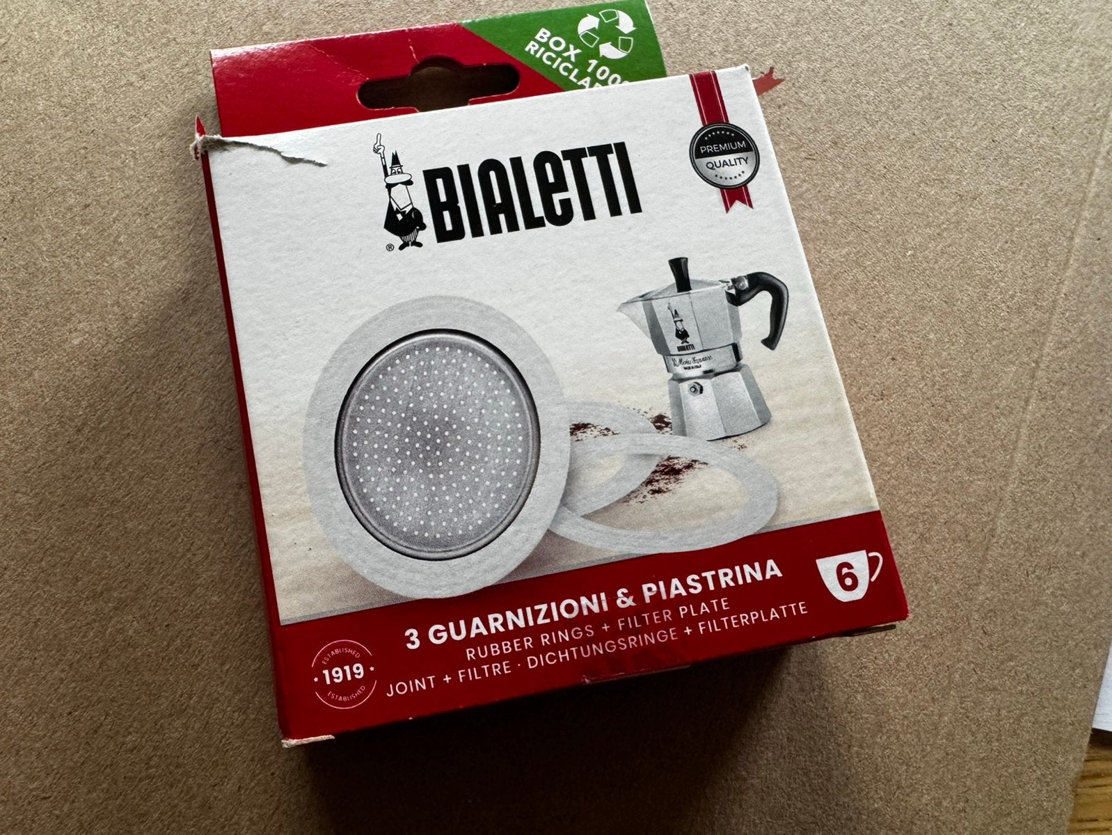 Bialetti set filterplaatje aluminium (55mm) en ringen, Ophalen of Verzenden, Nieuw