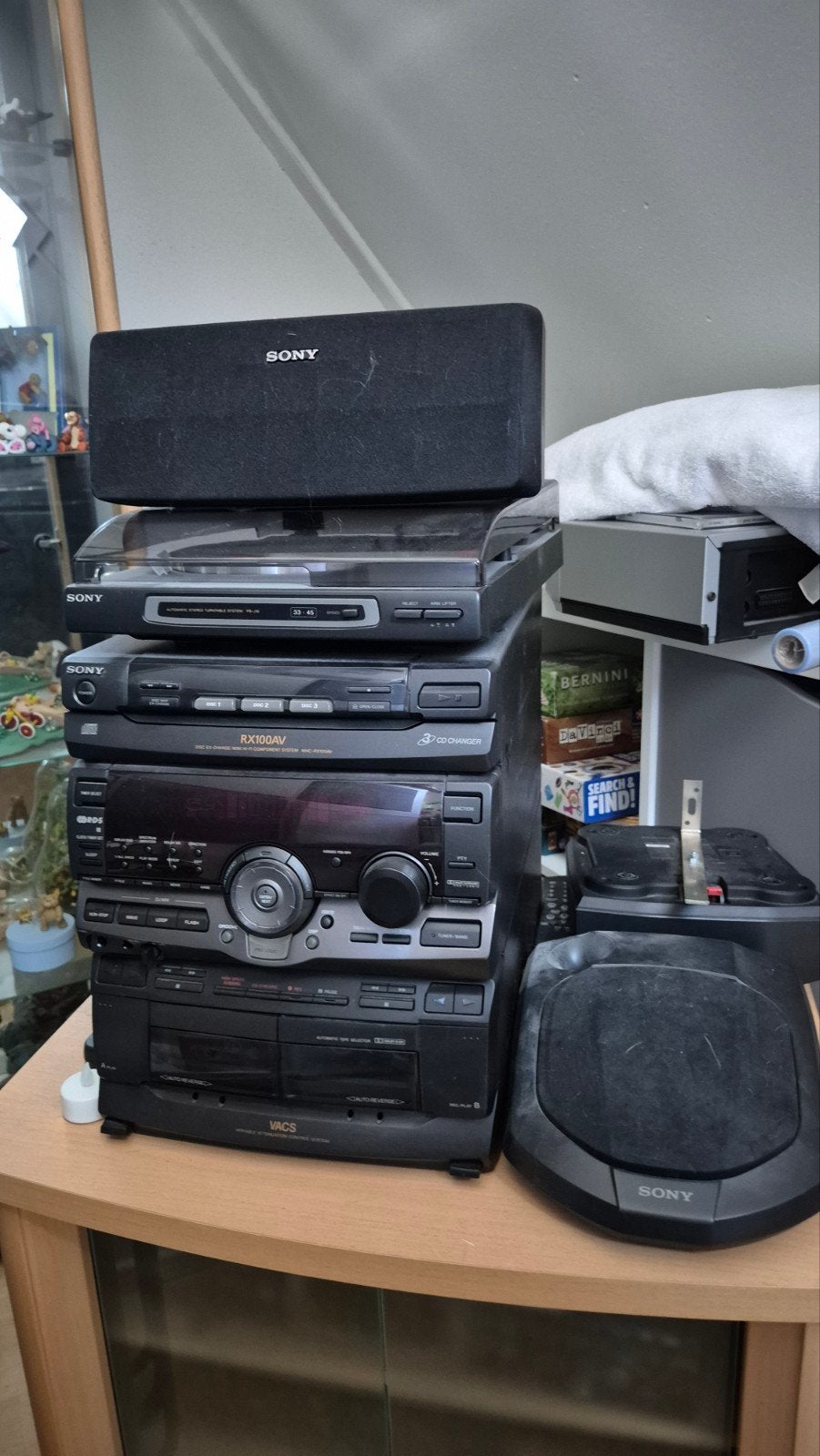 Stereotoren met platenspeler, Ophalen, Gebruikt, Cassettedeck, Sony