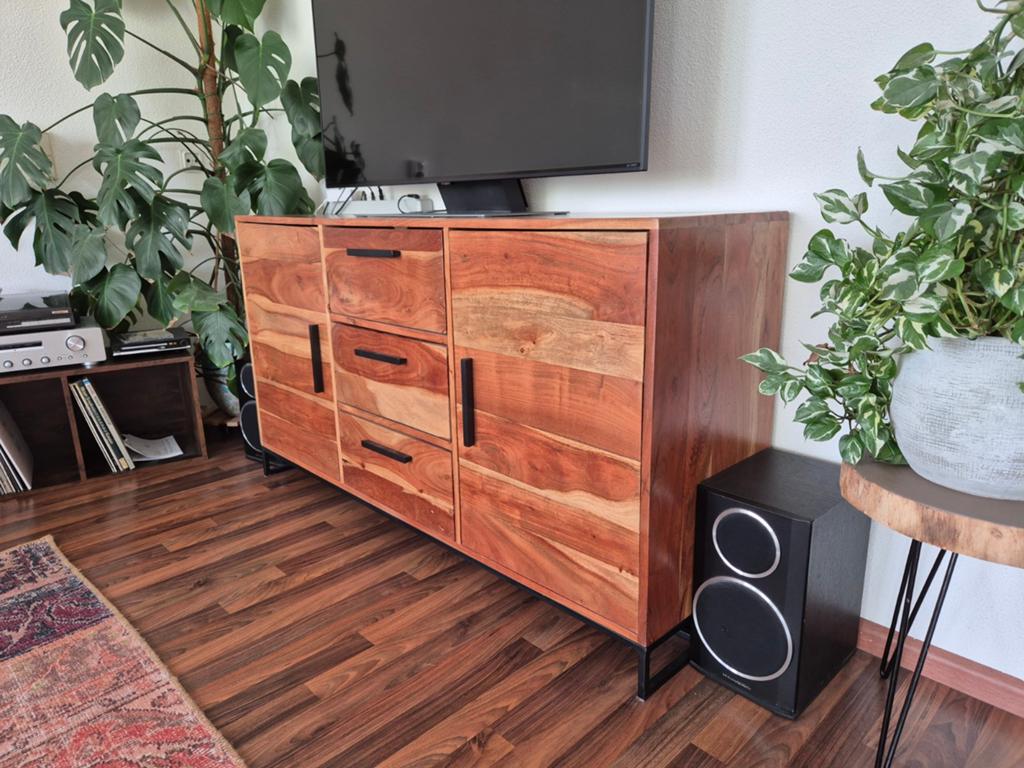 Massief houten dressoir, Huis en Inrichting, Kasten | Televisiemeubels, Zo goed als nieuw, Minder dan 100 cm, 25 tot 50 cm, Ophalen