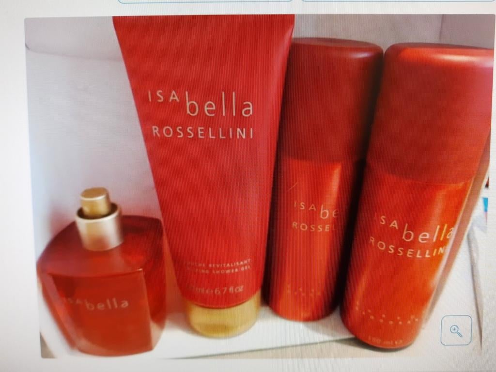 Isabella Rossellini set edp douche en deo, Sieraden, Tassen en Uiterlijk, Uiterlijk | Parfum, Ophalen of Verzenden, Gebruikt
