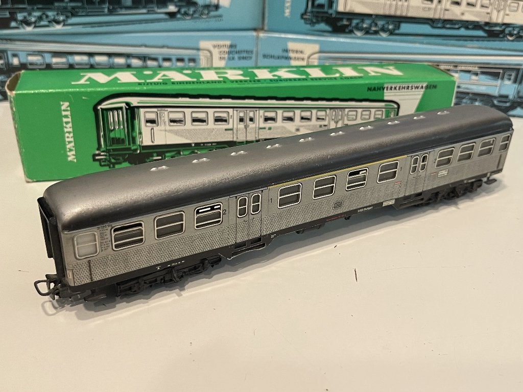 Märklin 4043 DB Duitsland forenzenwagen, "Silberlinge" OVP, Wisselstroom, Gebruikt, Wagon, Ophalen of Verzenden