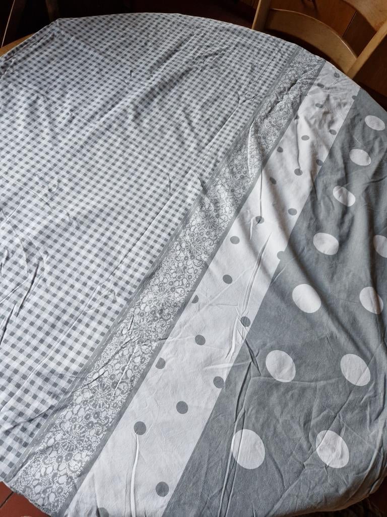 POLKADOT STIPPEN RUITJES DEKBEDOVERTREK, Ophalen of Verzenden, Eenpersoons, Grijs, Dekbedovertrek