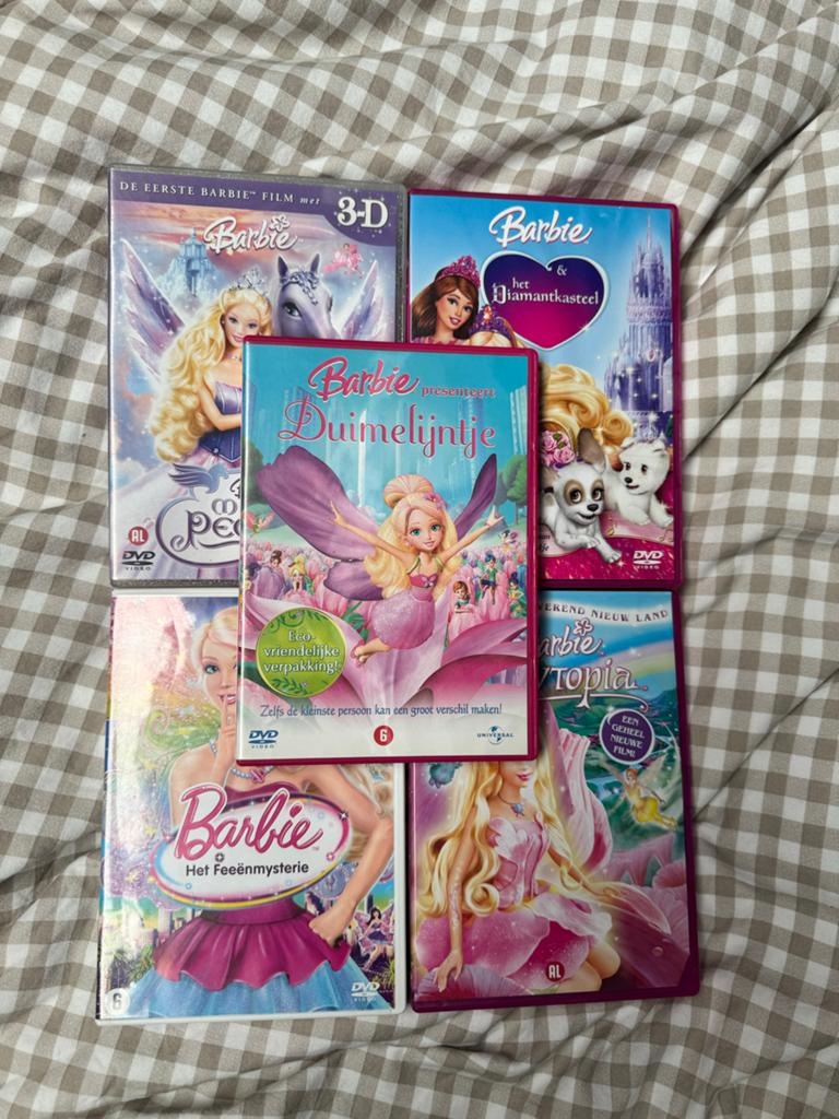 Barbie DVD collectie 5 films, Cd's en Dvd's, Dvd's | Kinderen en Jeugd, Avontuur, Gebruikt, Alle leeftijden, Ophalen of Verzenden