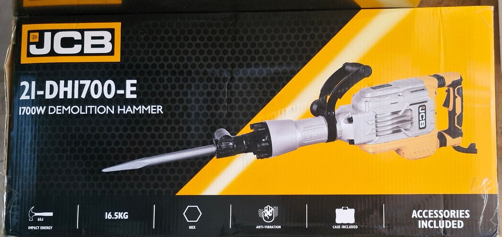 Nieuwe JCB 1700W Breekhamer - Krachtig en Compleet, Ophalen, Nieuw, 600 watt of meer, Boor- en/of Breekhamer