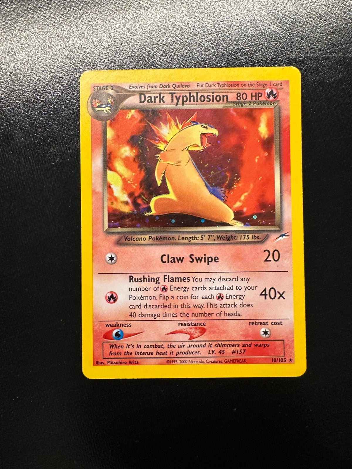 Dark Typhlosion (NDE 10) Neo Destiny, Hobby en Vrije tijd, Verzamelkaartspellen | Pokémon, Ophalen of Verzenden, Zo goed als nieuw