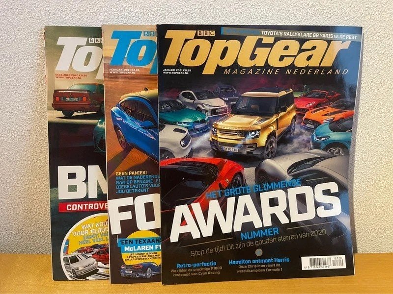 3x TopGear Magazine Nederland – december 2020 t/m februari, Ophalen of Verzenden, Zo goed als nieuw, Algemeen