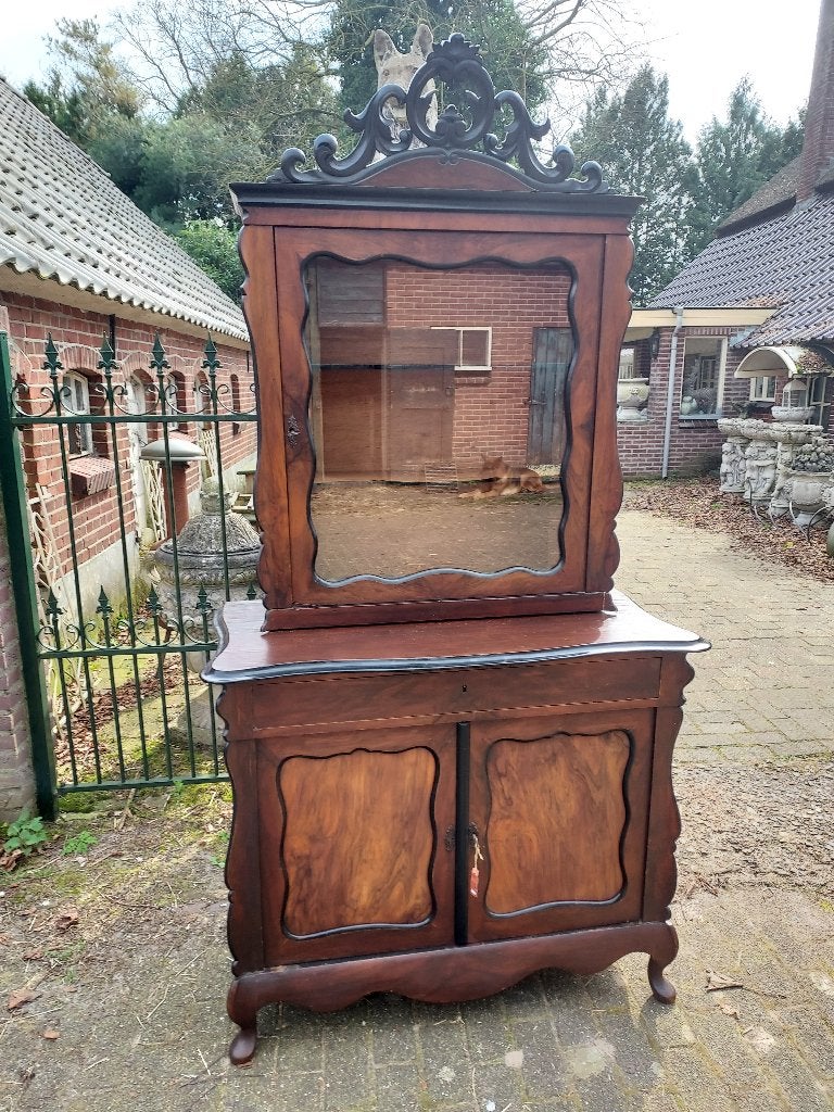 Biedermeier Willem III mahonie bonheur., Ophalen