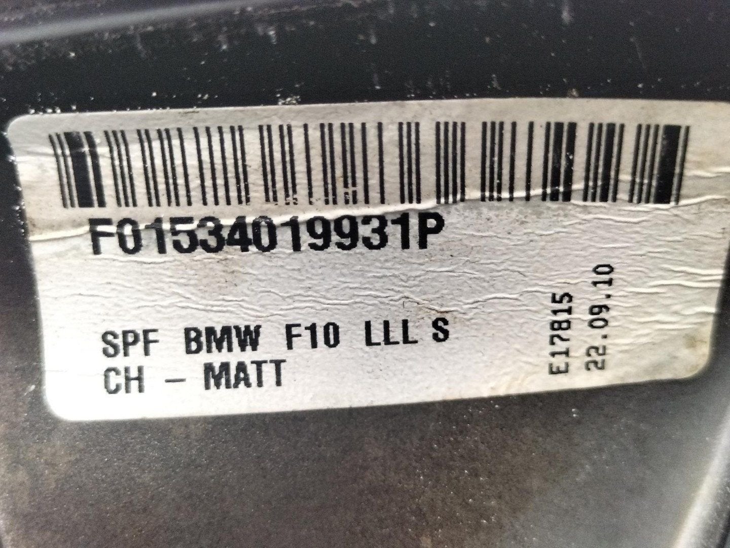 BMW 5 SERIES F10 550xi High Executive  SPIEGEL L 2010, Ophalen of Verzenden, Gebruikt, ARN erkend