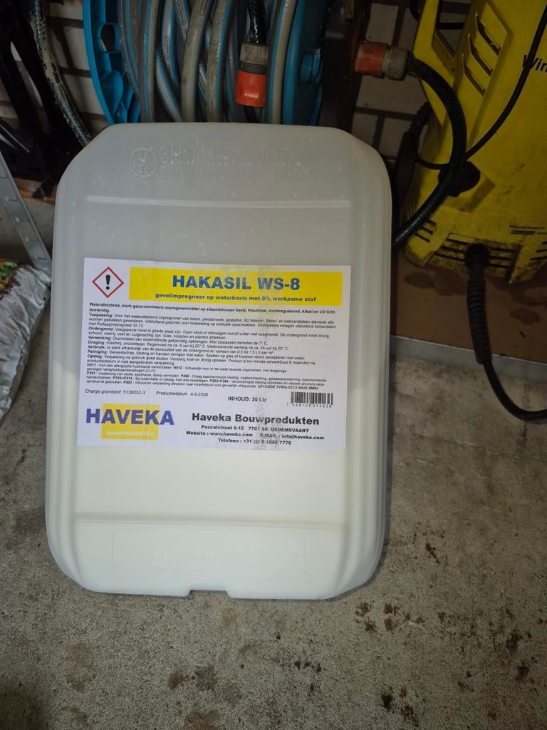 HAKASIL WS-8 Gevel Impregneermiddel - 20 Liter, Doe-het-zelf en Verbouw, Overige Doe-het-zelf en Verbouw, Ophalen, Nieuw