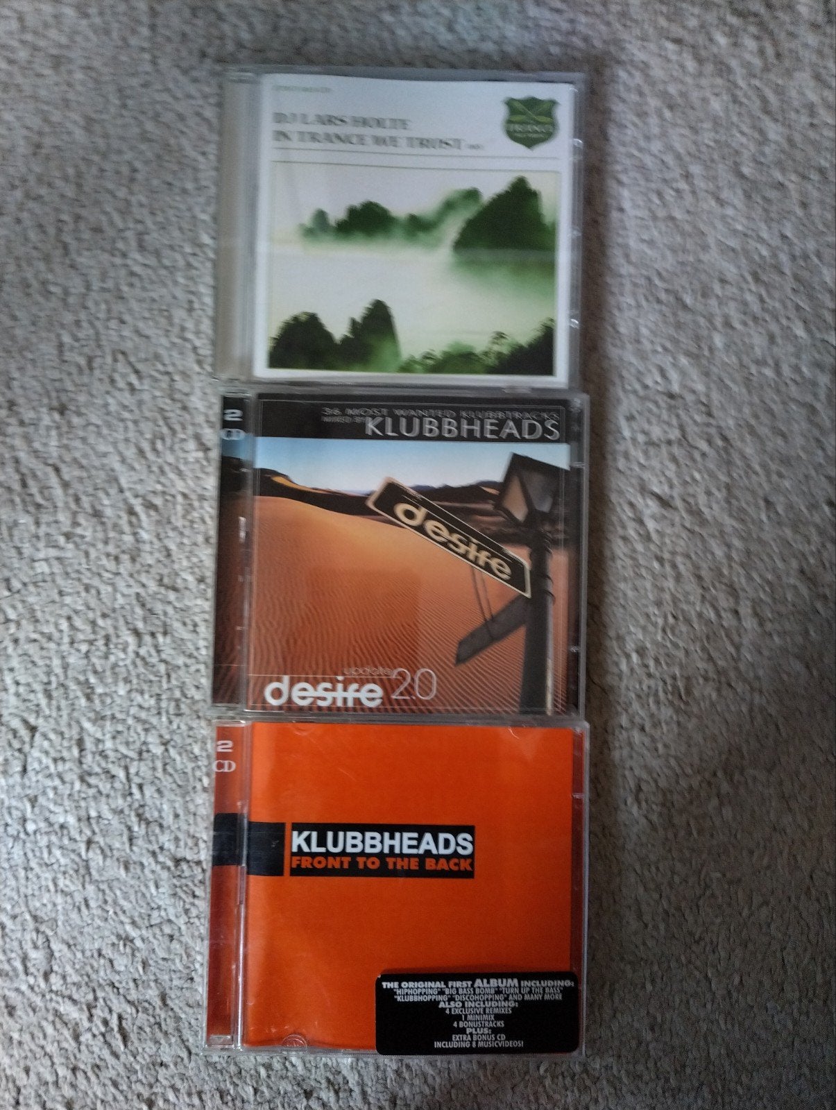 Klubbheads CD's: Front to the Back & Desire 20, Inclusief doosje, Gebruikt, Dance, Ophalen of Verzenden