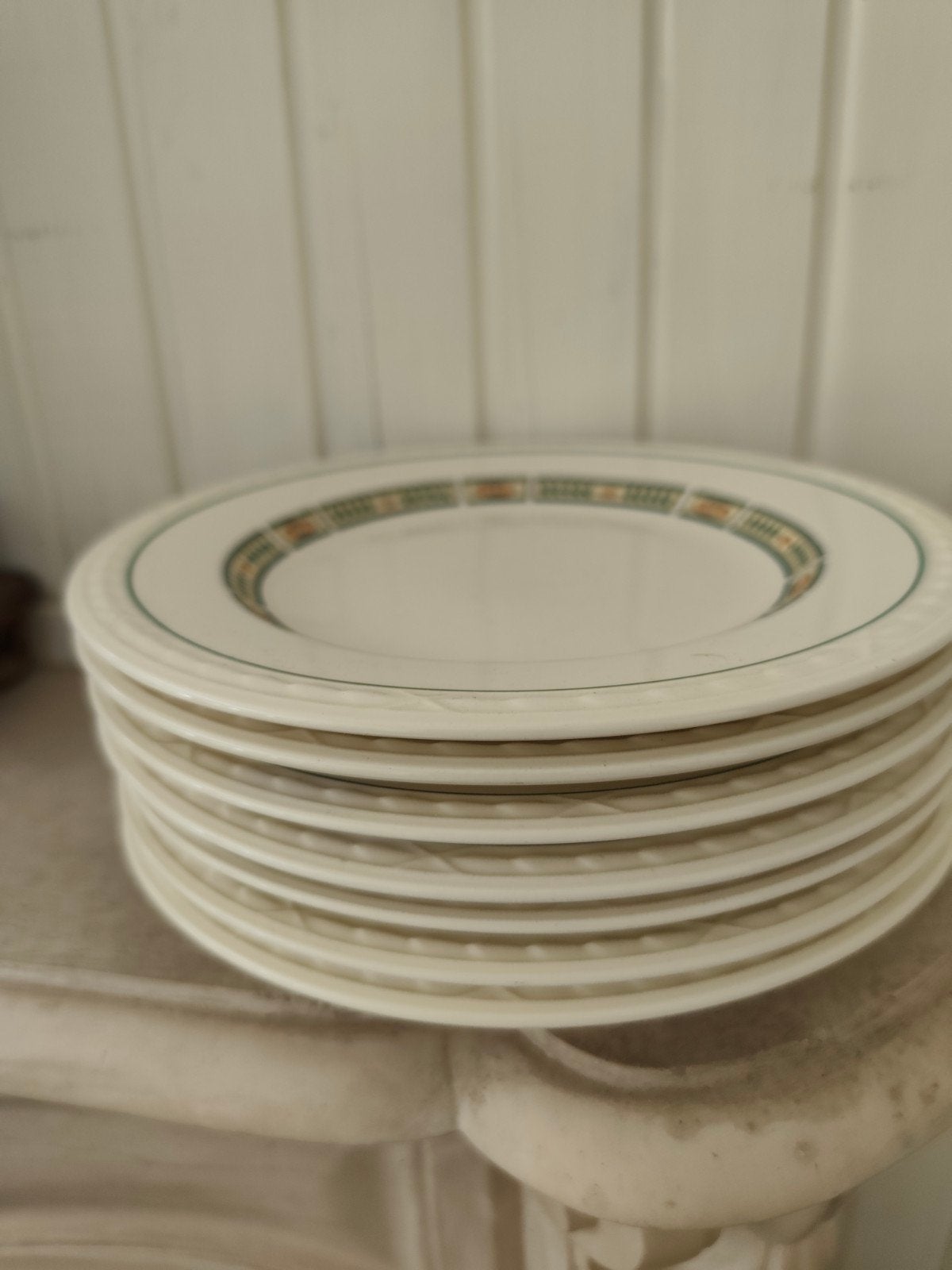 ONTBIJT BORDEN WEDGWOOD ROYAL CREAMWARE 7 STUKS, Antiek en Kunst, Antiek | Servies los, Ophalen of Verzenden