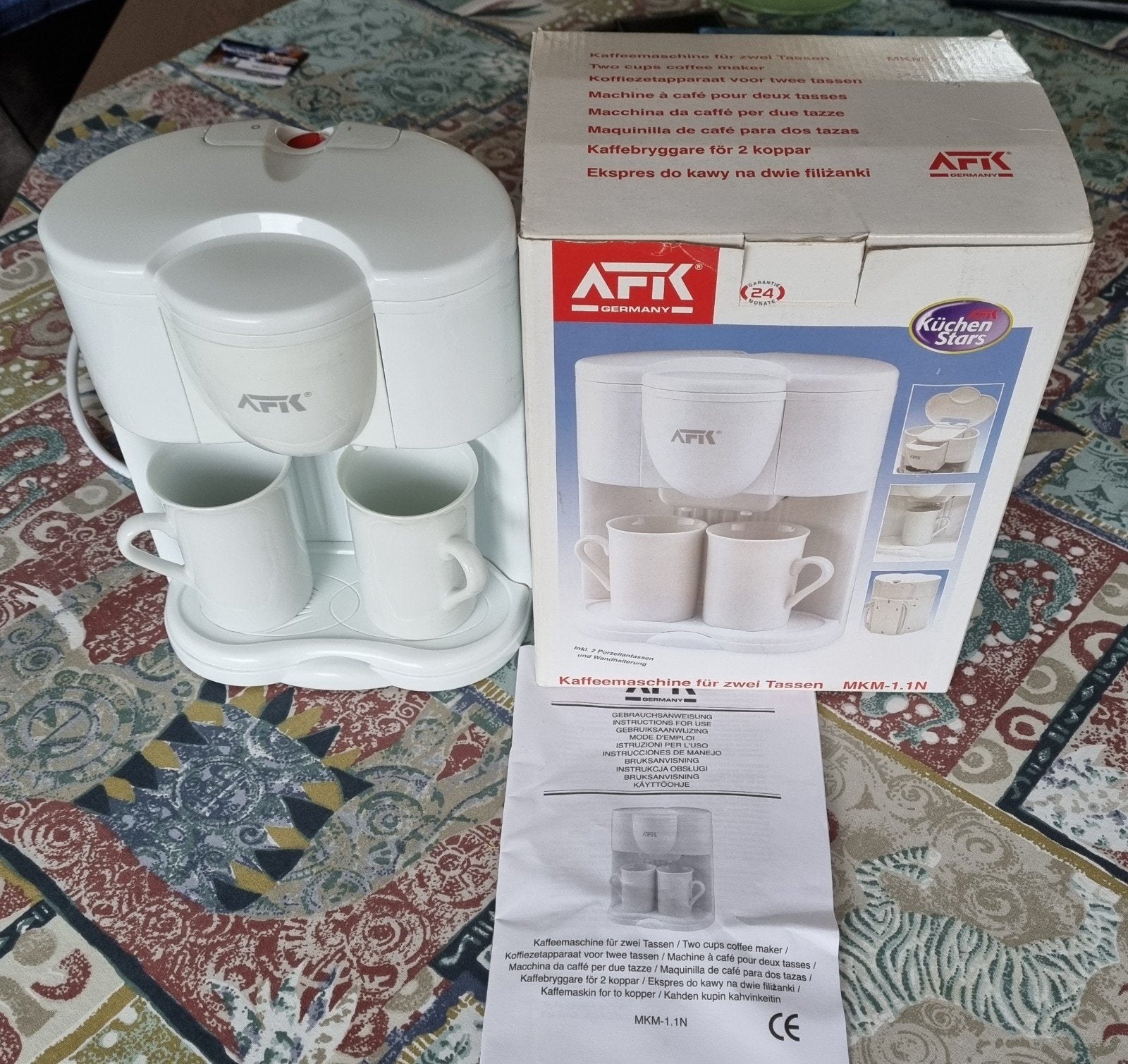Koffiezetapparaat voor twee kopjes, Witgoed en Apparatuur, Afneembaar waterreservoir, Gemalen koffie, Ophalen of Verzenden, Koffiemachine
