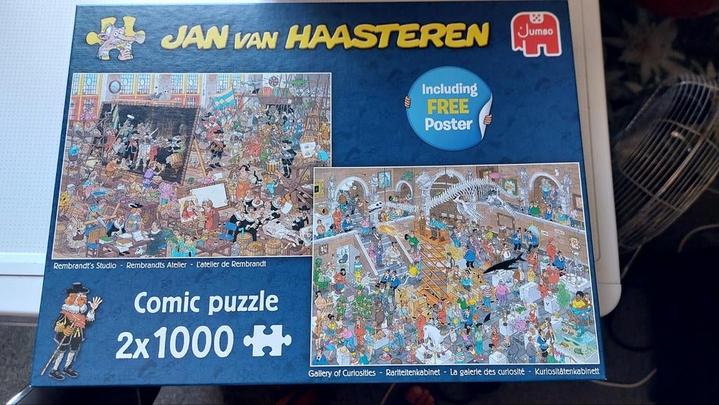 2x 1000 Jan van Haasteren, Hobby en Vrije tijd, Denksport en Puzzels, Ophalen of Verzenden, 500 t/m 1500 stukjes, Zo goed als nieuw