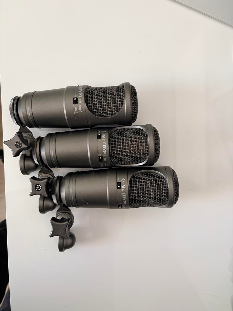 3x MC Crypt SM3000 Condensator Microfoons - Studiokwaliteit, Ophalen of Verzenden, Gebruikt, Studiomicrofoon