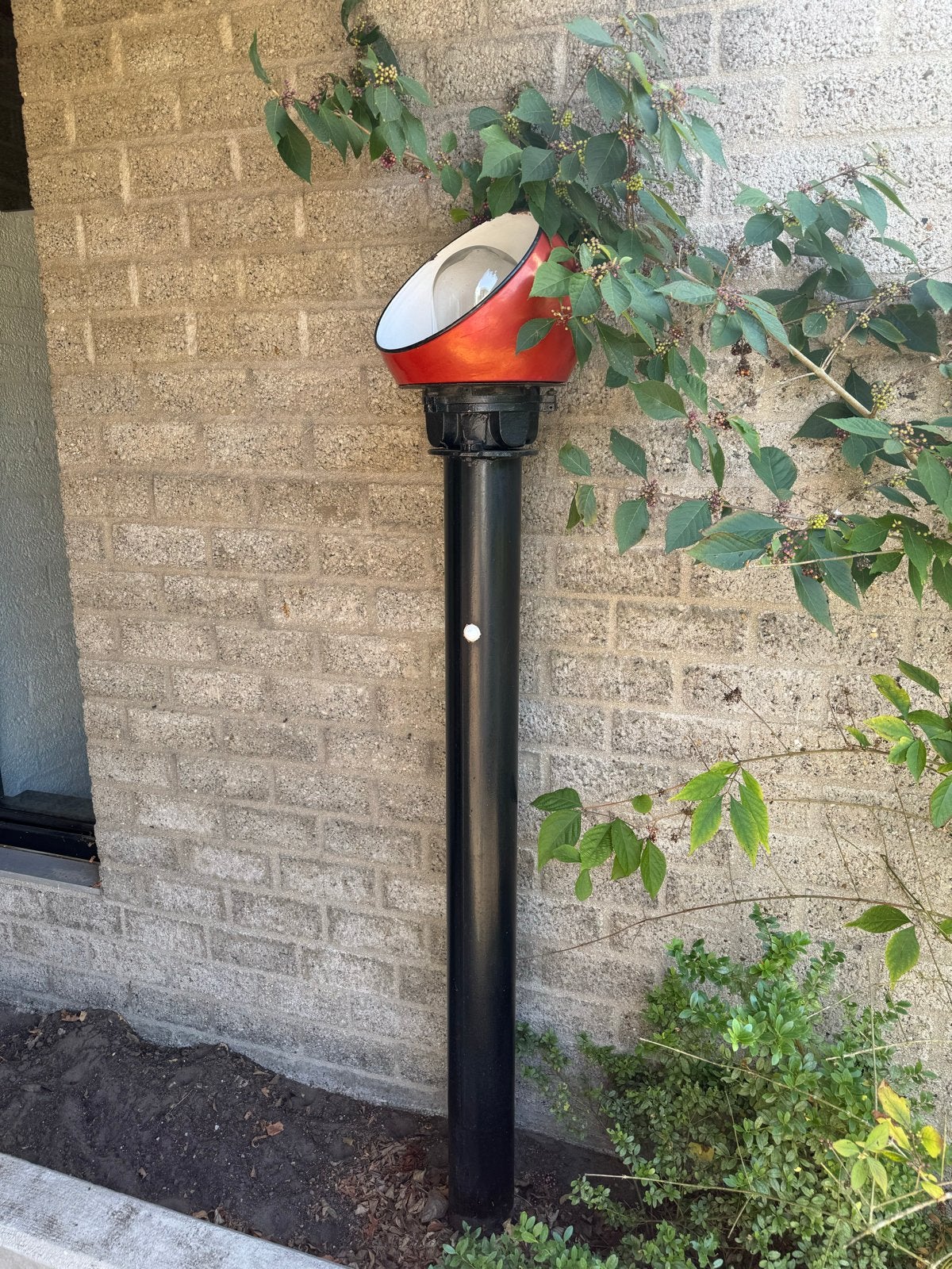 2 Vintage Jaren '70 Rode Buitenlampen (1 met sensor), Ophalen