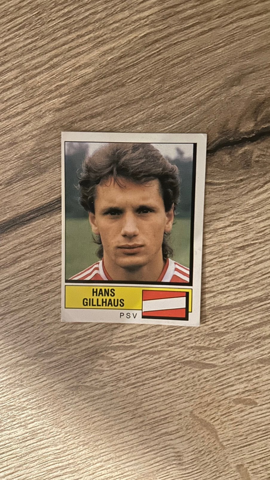 Panini Voetbal 88 plaatje Hans Gillhaus PSV, Verzenden, Zo goed als nieuw, Plaatje