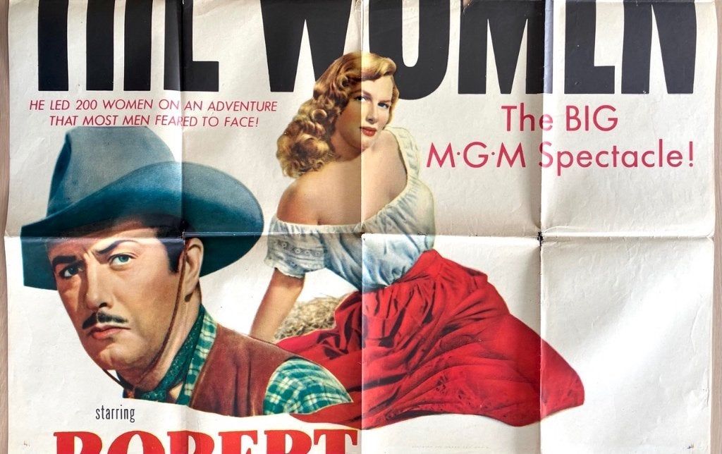 Westward the Women (1951) - Originele filmposter, Verzamelen, Ophalen of Verzenden, Gebruikt, A1 t/m A3, Film en Tv