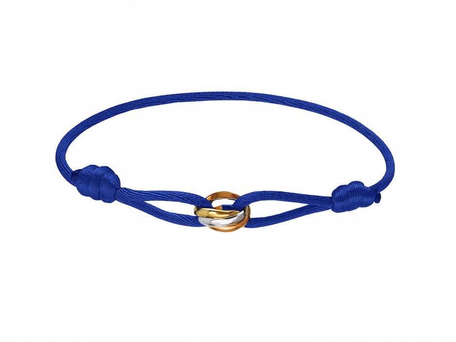 Cartier Trinity Armband Blauw Goud, Ophalen of Verzenden, Zo goed als nieuw, Blauw, Goud